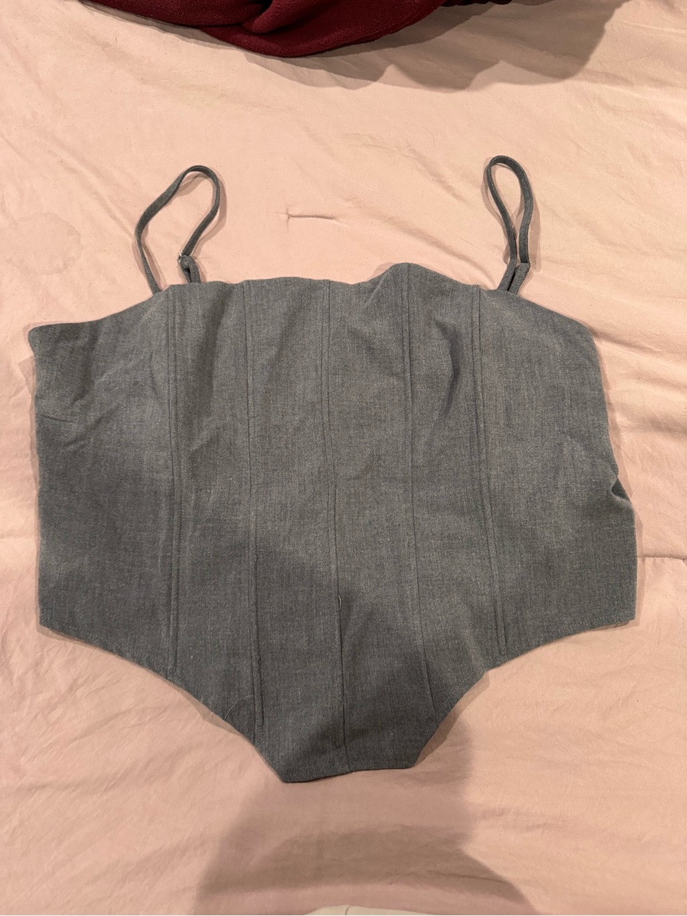 Gray Business corset  - Classic Strappy Design